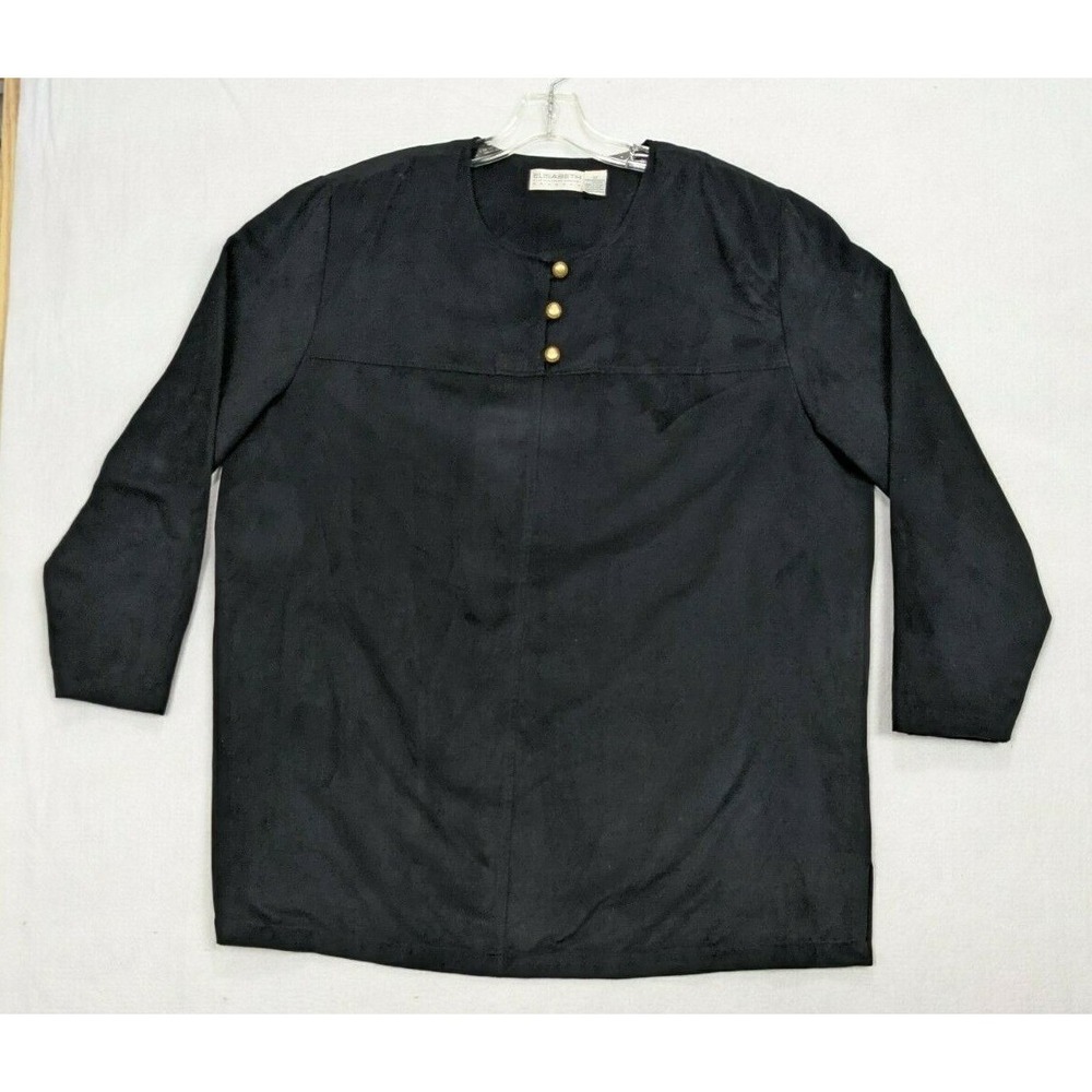 Liz Claiborne Elizabeth Dresses Womens Tunic Shirt Size 22 Shoulder Pads